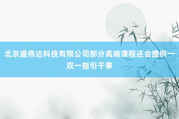 北京盛伟达科技有限公司部分高端课程还会提供一双一指引干事